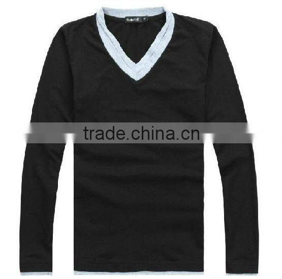 Fashion Design T-Shirts V-Neck With Cheap Price