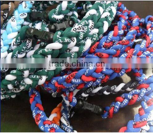 pendant titanium 3 ropes necklaces titanium magnetic balance sport custom necklace