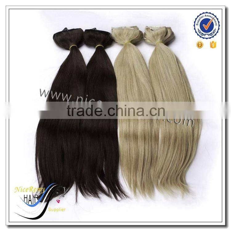 Hot selling Top quality 100% human hair clip in hair extension