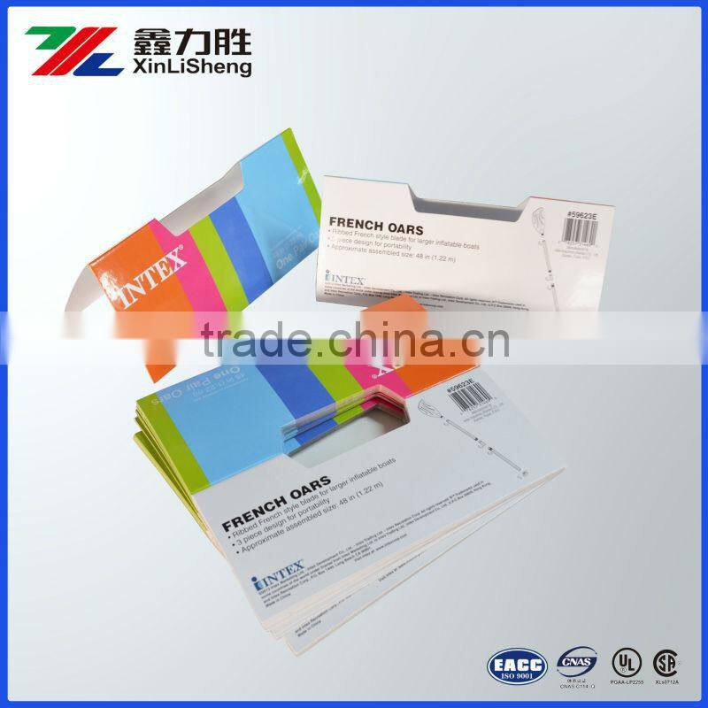 Print Coated Paper Folded Header Cards With Hanging Hole In China