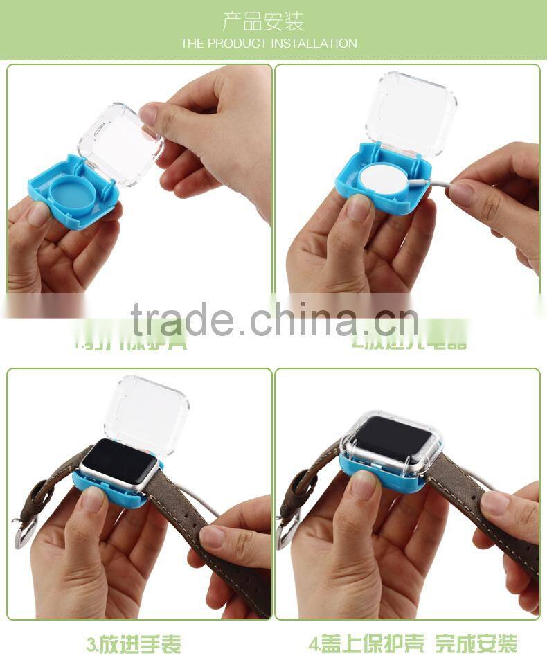 Clear Cover Case Protecter PC Charging Protecter film for Apple Watch For iwatch 38mm 42mm MT-4328