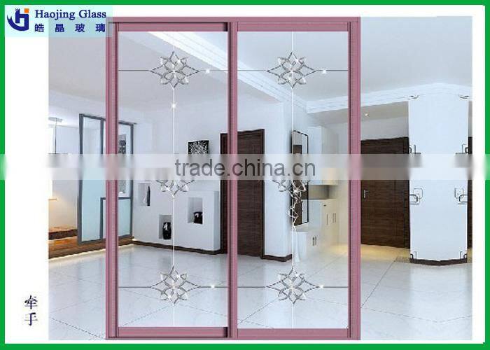 white or white lacquered glass for the wardrobe sliding doors