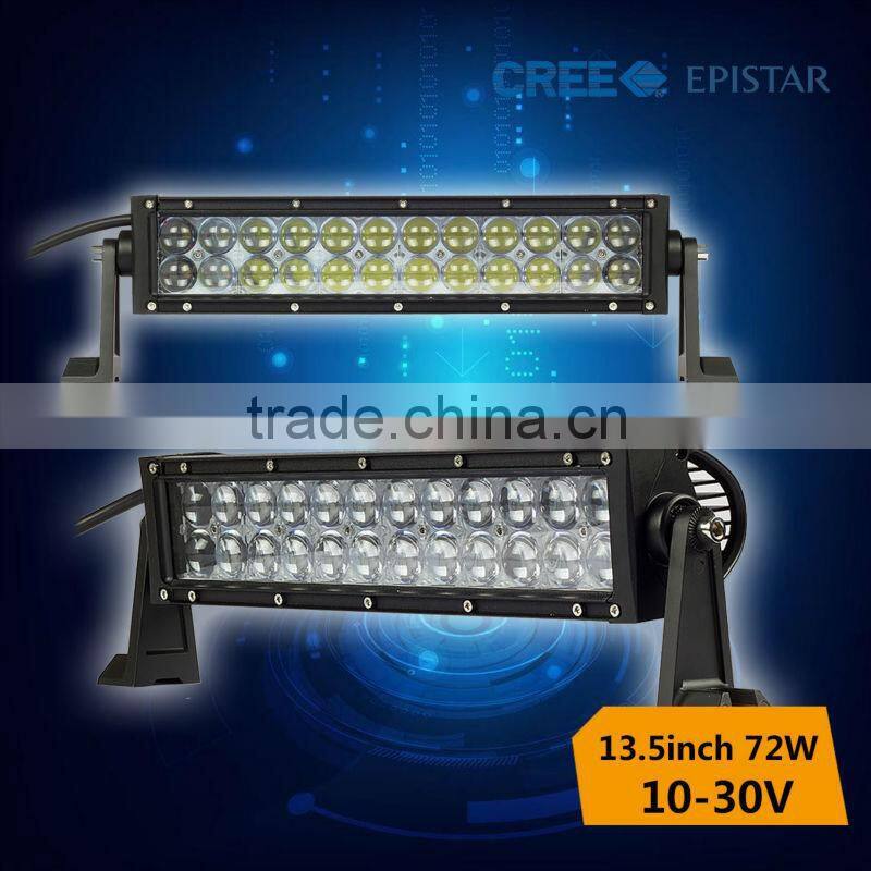2015 epistar LED light bar 72w 18.5 inch with 4d lens