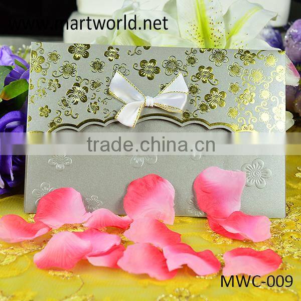 2015 high quality fashionable butterfly wedding invitation card(MWC-009)