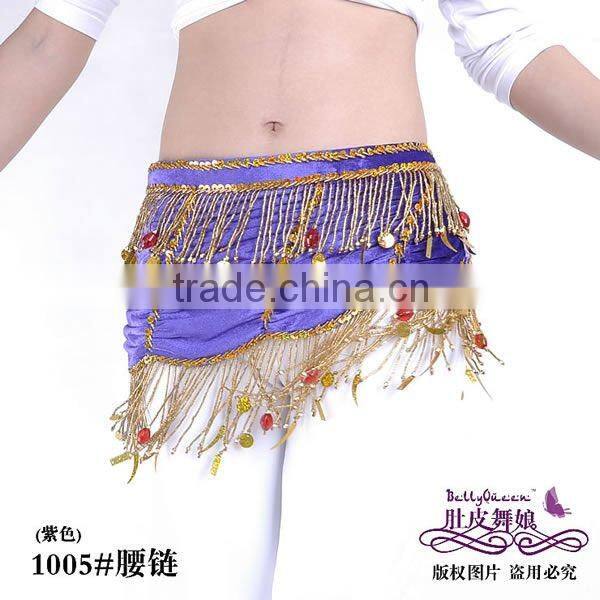 velvet purple belly dance coin belt