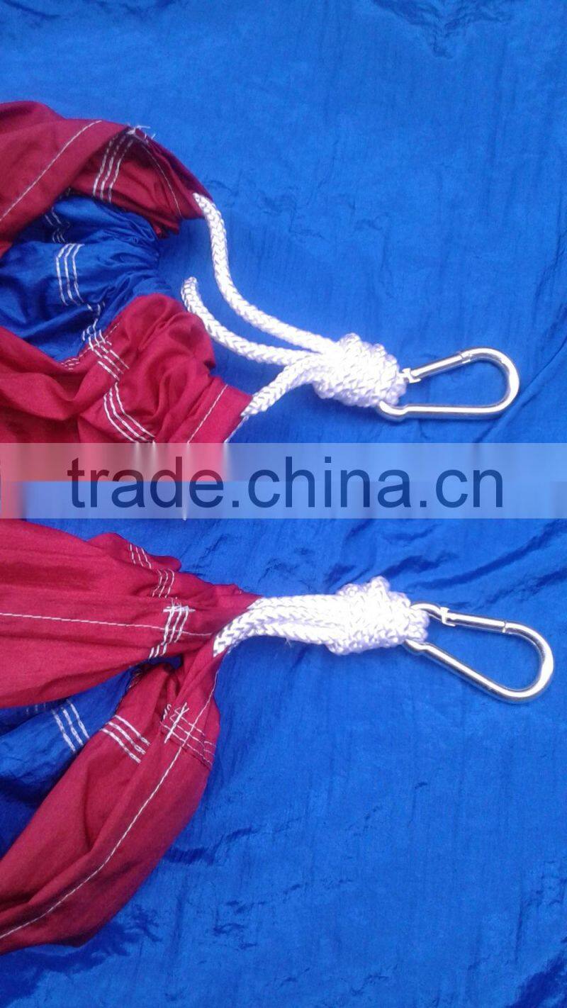 Outdoor light weight double nylon parachute camping hammock