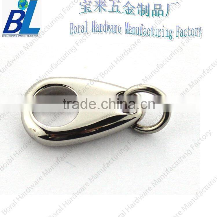 Shiny nickel reversible zipper slider for bags,clothes