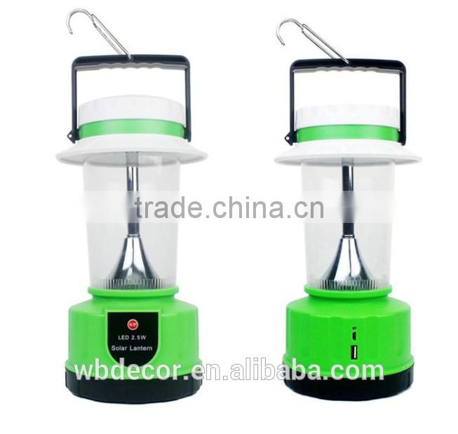 2015 HOT SELLING PORTABLE SOLAR CAMPING AND HANGING LED LAMP WITH WIFI FUNCTION AND DUAL USB PHONE CHARGER
