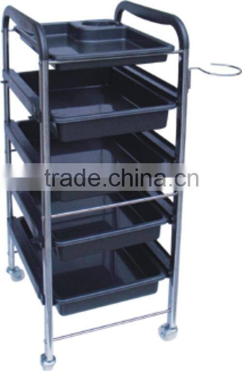 deluxe lockable salon trolley; movable nail setting trolley