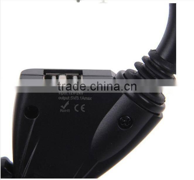 Car Phone Holder Universal Stander With Dual USB Cigarette Lighter for Mobile Phone / Smart Phone Holder