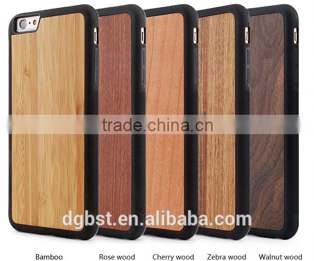 2016 New wholesale wood phone case one pcs full wood case for iPhone 6 plus/6s plus