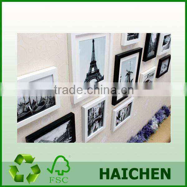 New style wooden self-adhesive photo frame