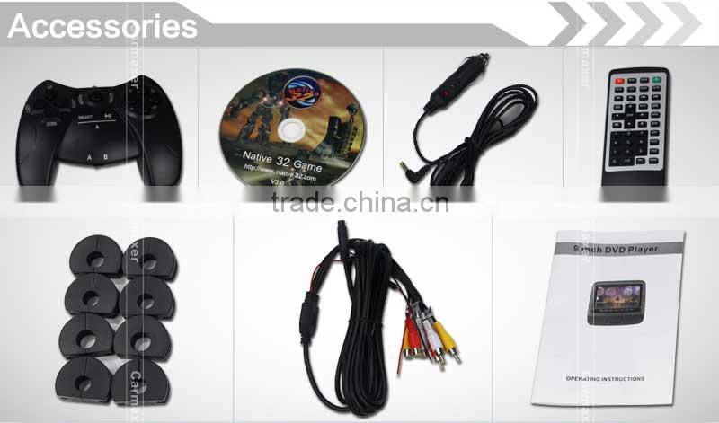 2015 new style 9inch active headrest dvd player