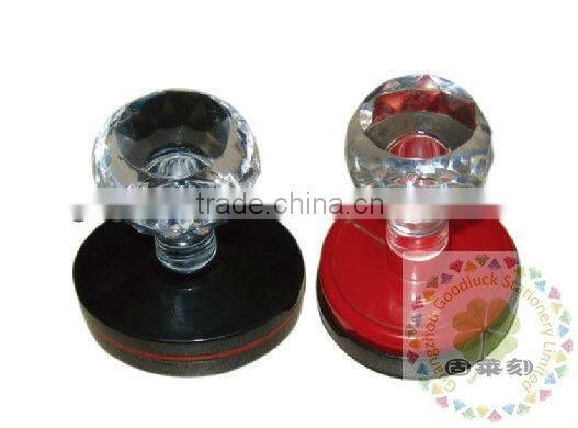 Popular Crystal rubber handle flash stamp