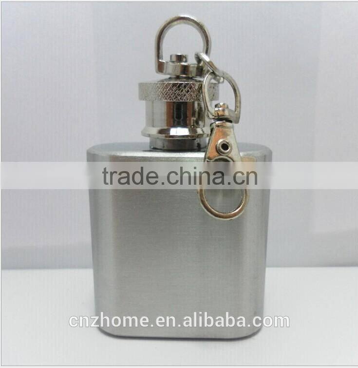 Classic 1oz Hip Flask with Keychain