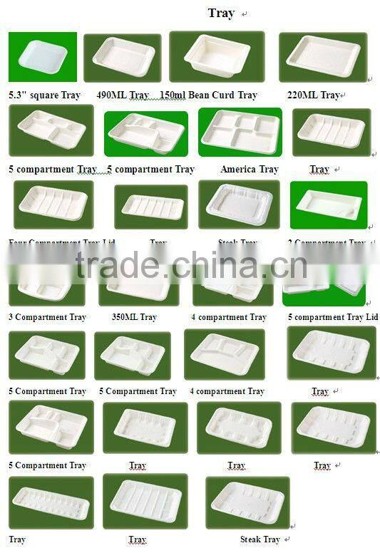 Eco-friendly Sugarcane Bagasse Pulp Tray
