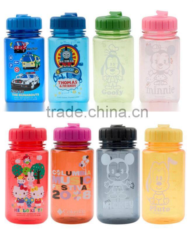Children/kids' plastic water bottle with BPA free