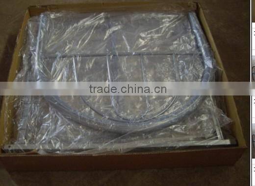 silver grey single metal beds/good school furniture metal dormitory beds