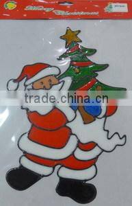 Hot Sale Santa Claus Decorative Sticker/Home Decor