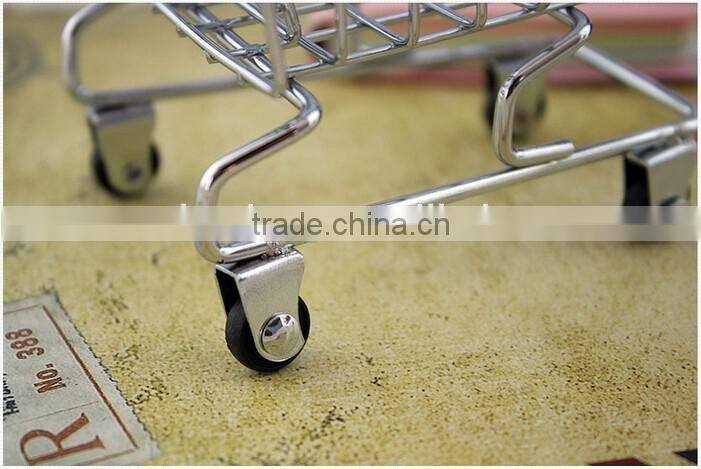 mini shopping cart trolley supermarket shopping cart model metal crafts shopping cart