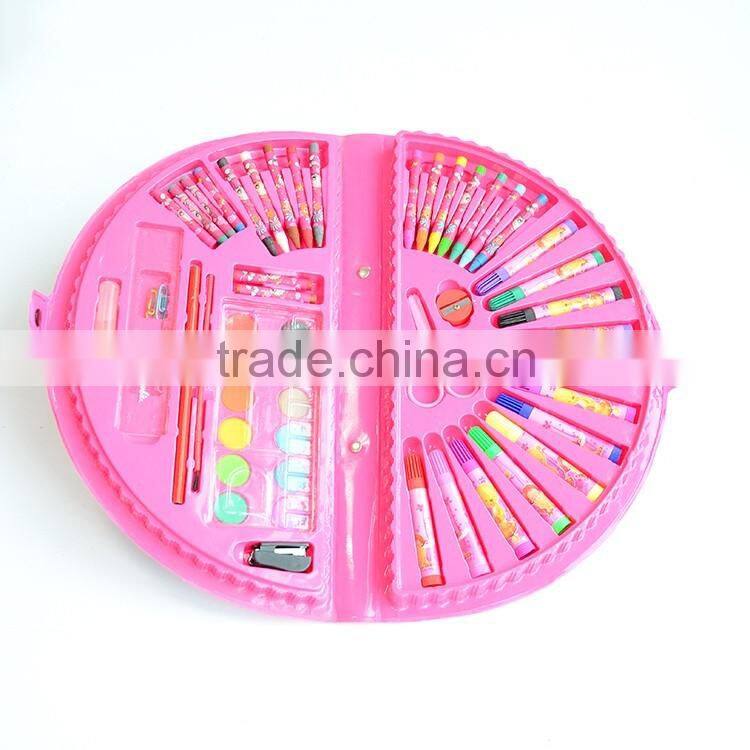 marker pen drawing set with half moon shape