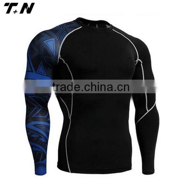 Long sleeve compression shirt,rash guard sublimated