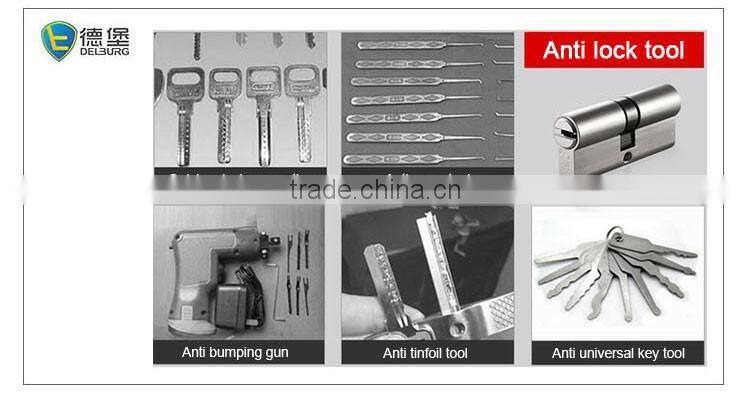Multi lock cross key double cylinder cap lock door parts