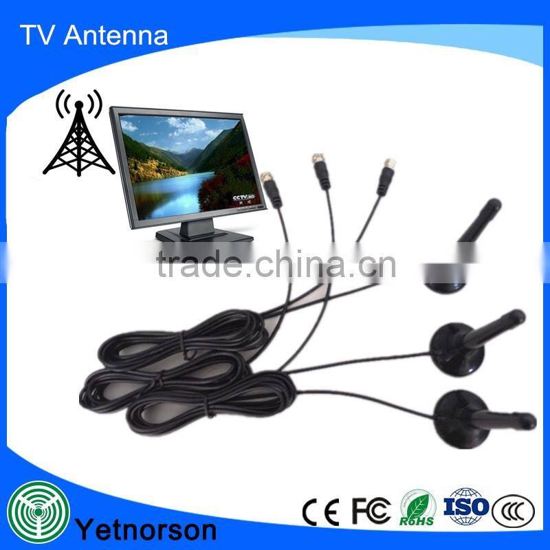 Supply Active Magnetic best DVB-T indoor outdoor car TV antenna with IEC/F Connector