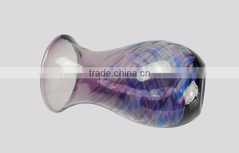 popular Purple Colorful glass vase for house decoration