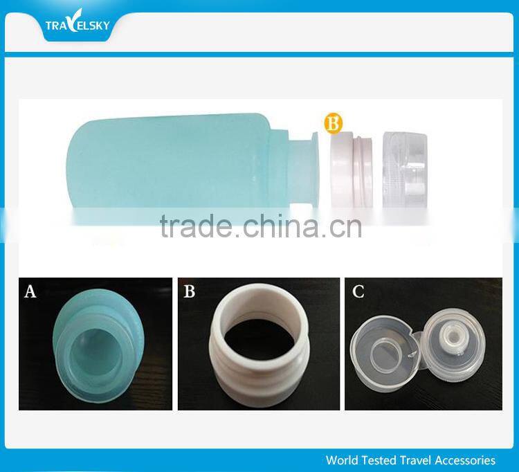 Portable mini travel set silicone travel bottle
