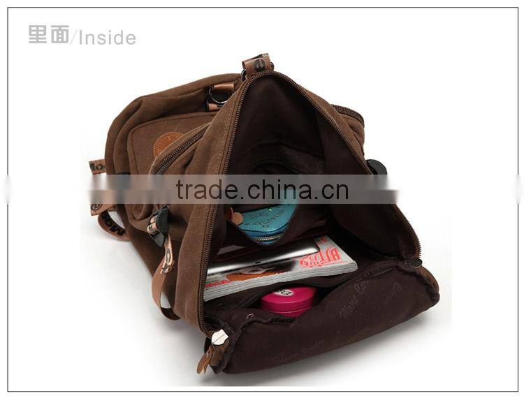 canvas backpack for men vintage canvas backpack Korean fashion backpack
