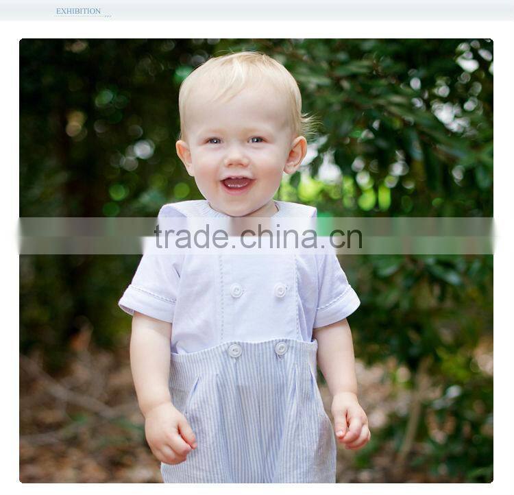 davebella summer new cotton striped short-sleeved one-piece baby suit baby coveralls DB164