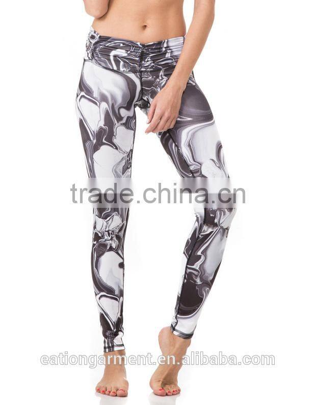 wholesale garment sleamless fashion printing leggings for women