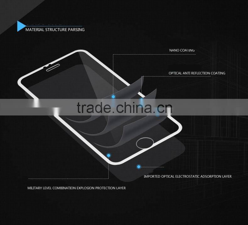 Full screen protector frame 9H 2.5D 0.3mm tempered glass protector for Iphone6 wholesale