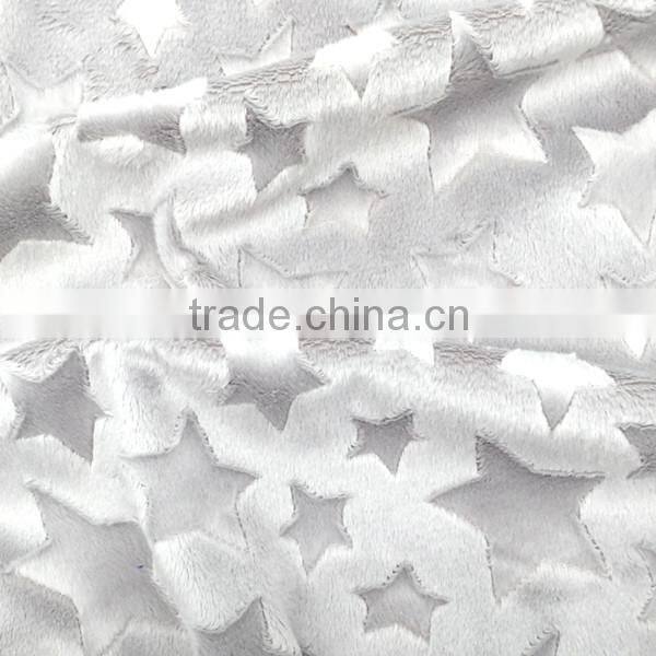 Retails Washable 2016 Poland Fashion 250gsm Soft Polyester Minky Star