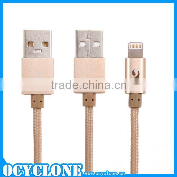 Golden color 150cm for Apple usb sync chargng MFI cable 100% original