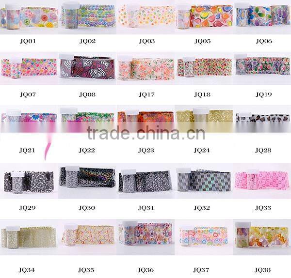 New fashion nail art color transfer foil with 200+ colors design