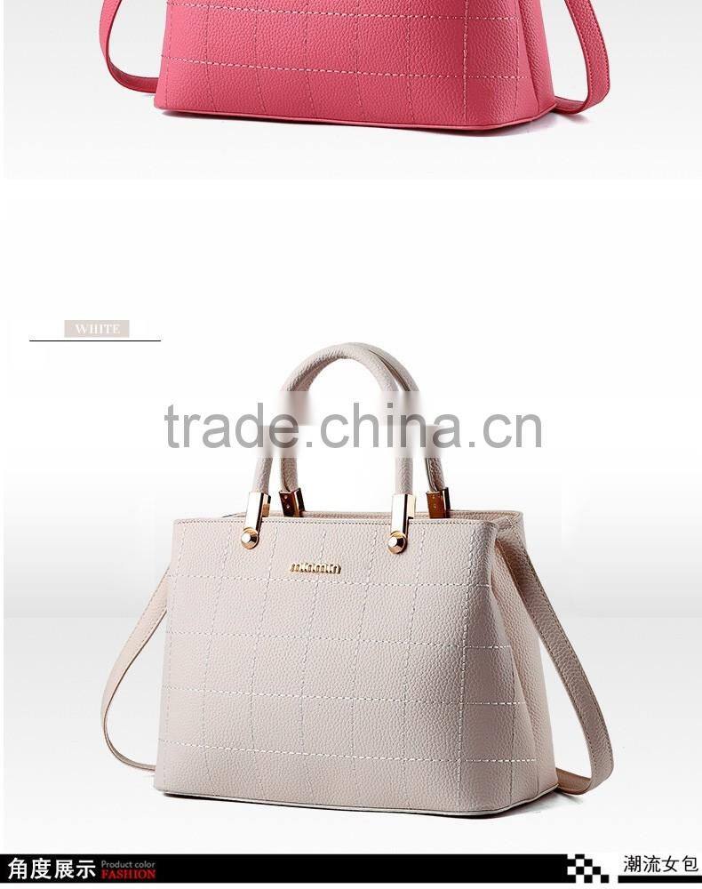 Wholesale ladies handbags female cheap PU leather tote bags for women