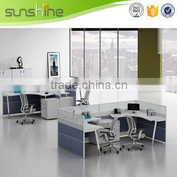 portable workstation laptop desk table middle desktop partition workstation for four people