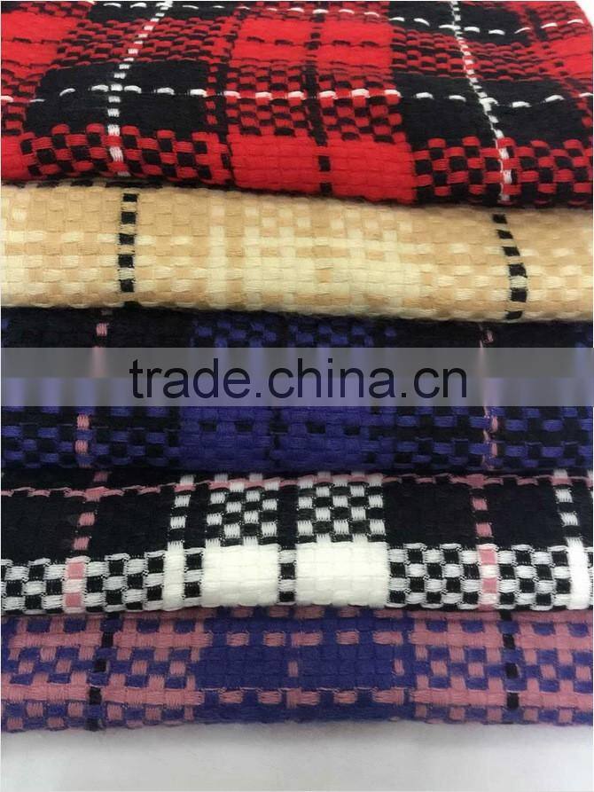 Tassel British wind imitation cashmere grid double pocket scarf shawl lengthen 200*75CM