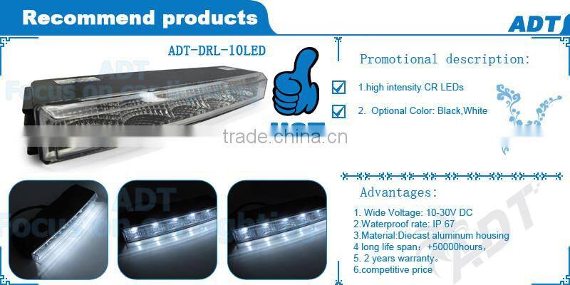 Super white 10led daytime running light DRL for rainny day or fog day