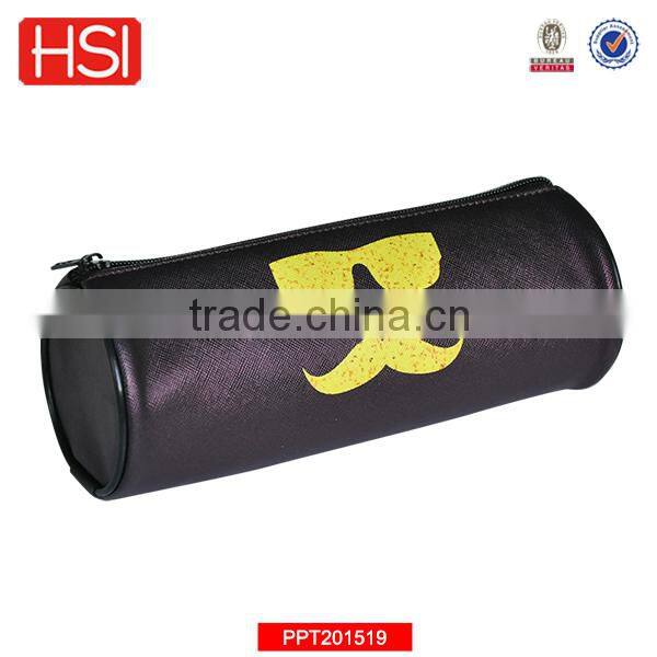 2016 leather multifunction handmade good cylinder pencil case