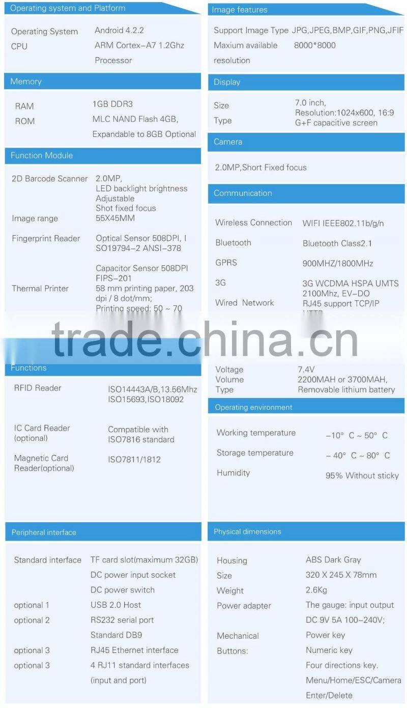 EKEMP 7 inch all in one POS System Touch Screen System