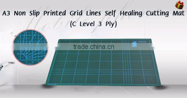 C Level Professional Quality 3-Layer A3 Cutting Mat, A3 Non Slip Printed Grid Lines Self Healing Cutting Mat