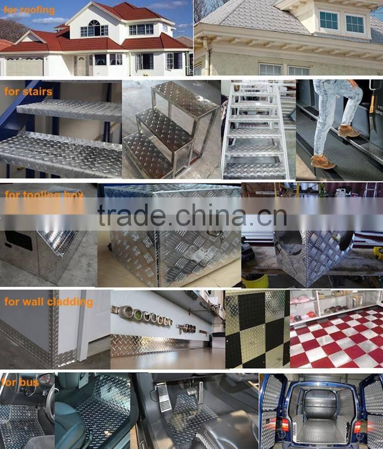 five bars decorative pattern embossed aluminum plate 5052