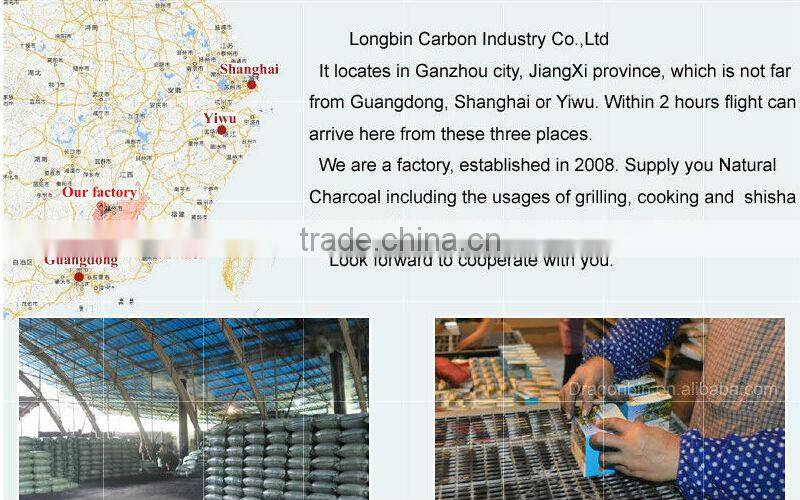 Long burning time hookah application coconut charcoal briquette