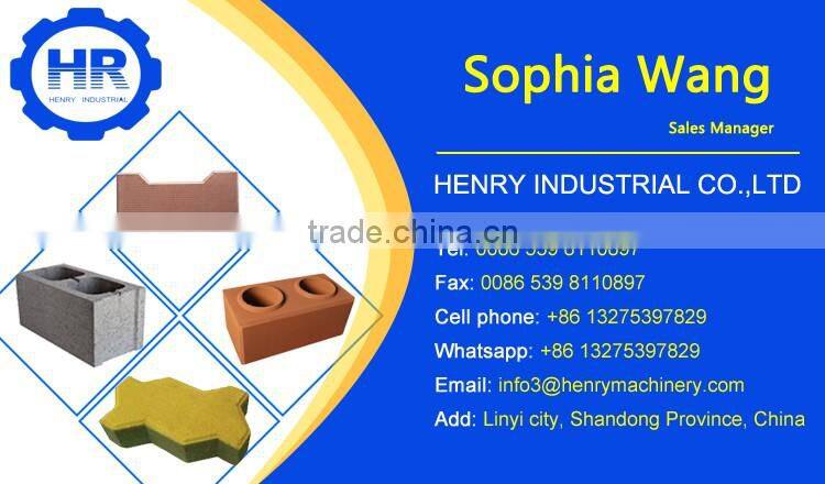 New Condition and Hydraulic Pressure Method HR2-10 automatic clay for interlock block brick making machine price