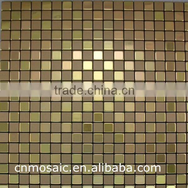 Gold square aluminium mosaic for sale
