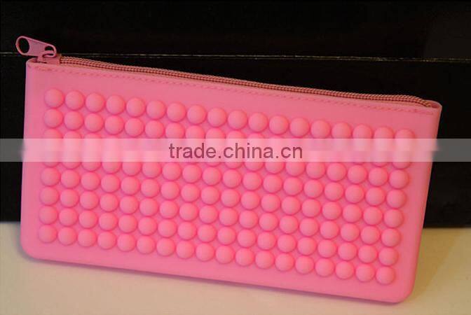 Custom Cheap Silicone Makeup Pouch With Zipper