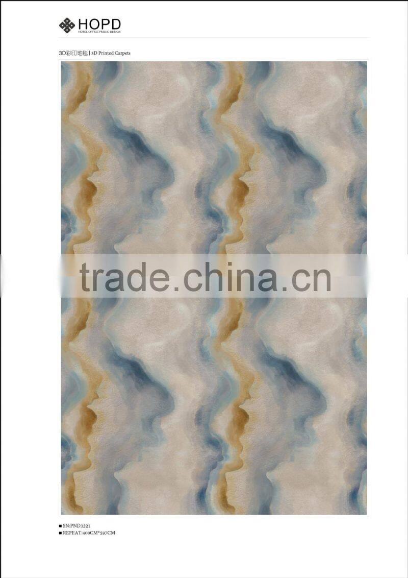 NEW 3D printed Carpet for decoration, hotel, ballroom